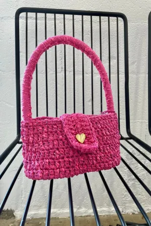 Marco Rambaldi - Knitwear Baguette Bag: Fuchsia