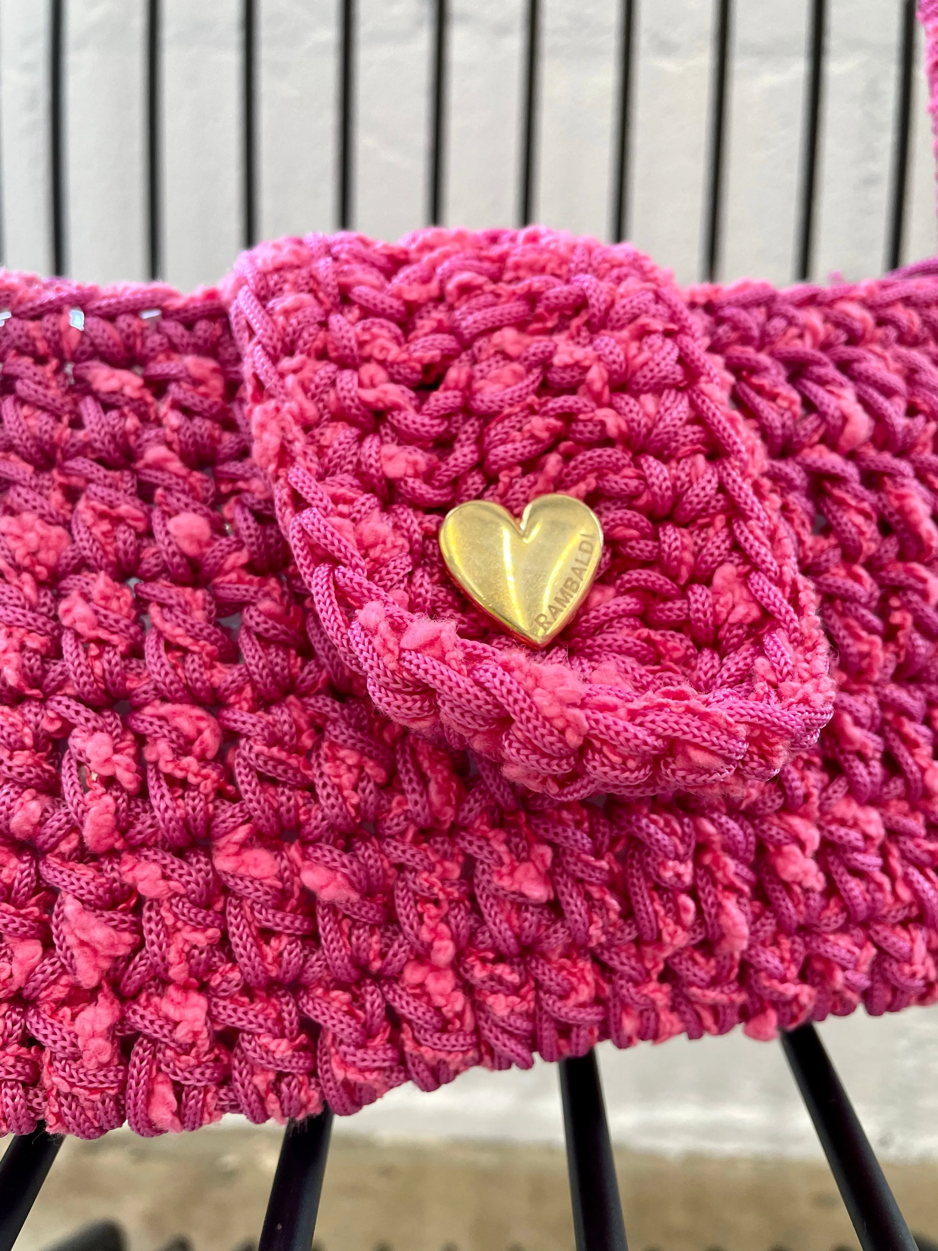 Marco Rambaldi - Knitwear Baguette Bag: Fuchsia