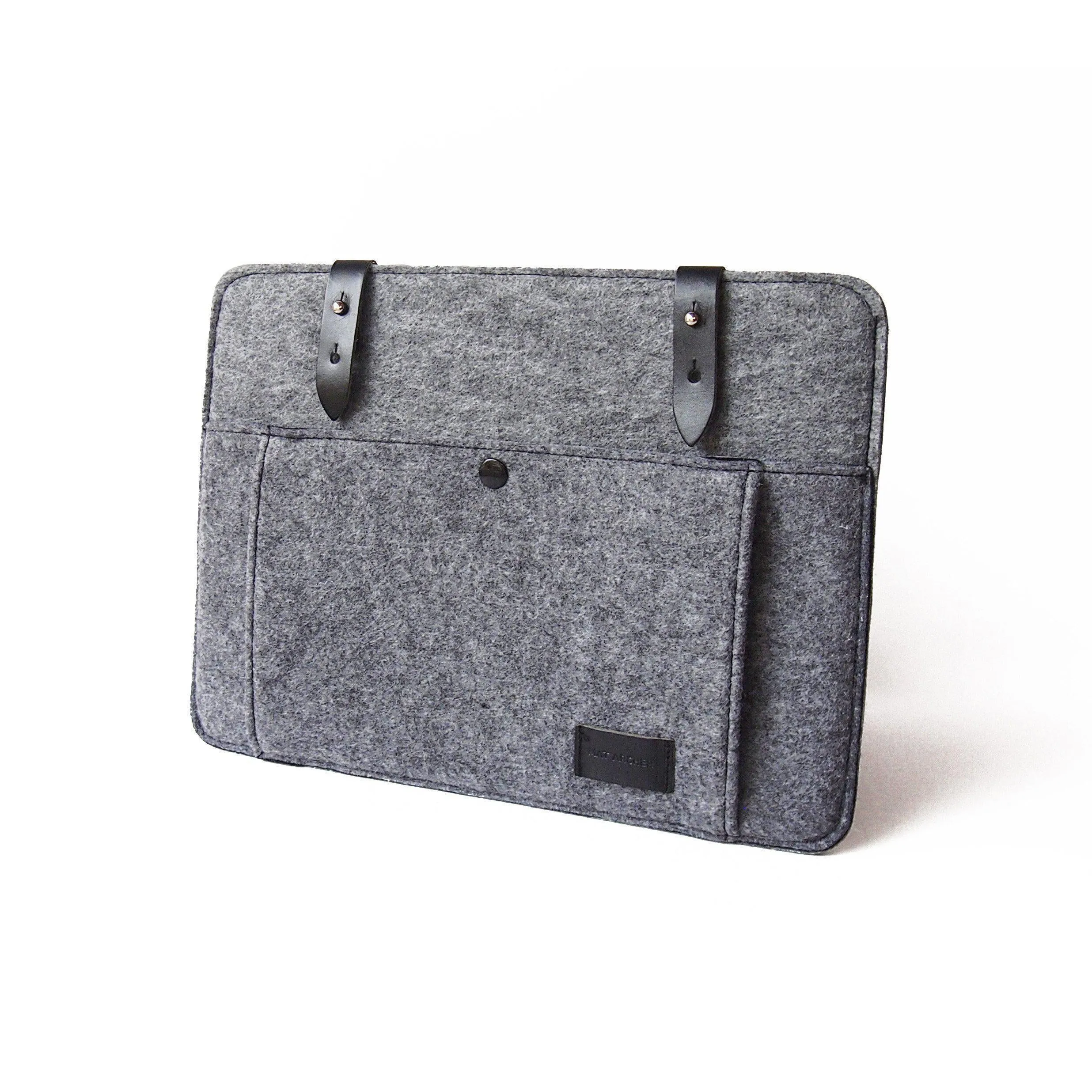 Mat Archer Unite Felt Laptop Case with Leather Detailing