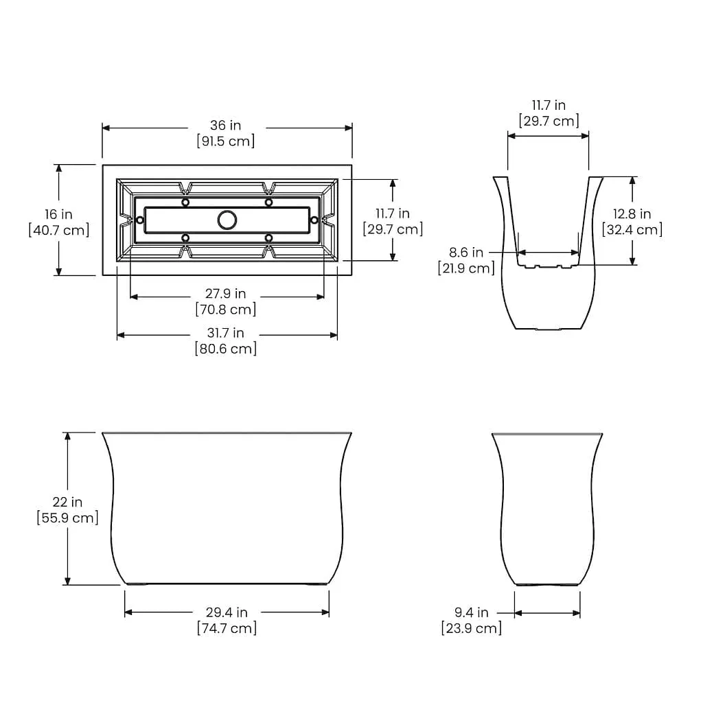 Mayne Valencia Long Planter