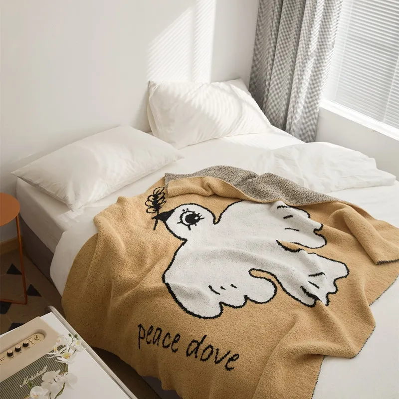 Microfiber Dove Throw