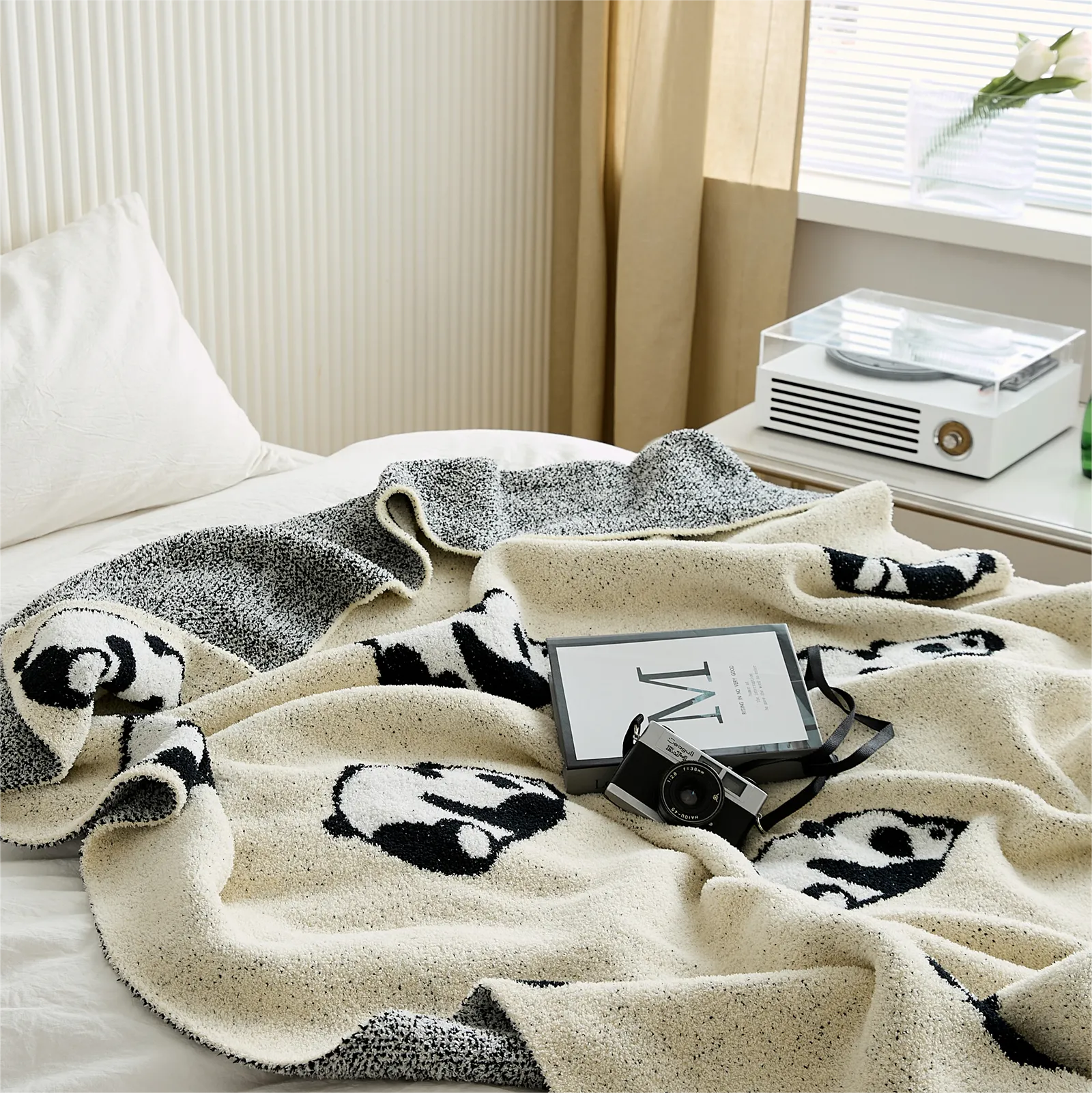 Microfiber Panda Throw