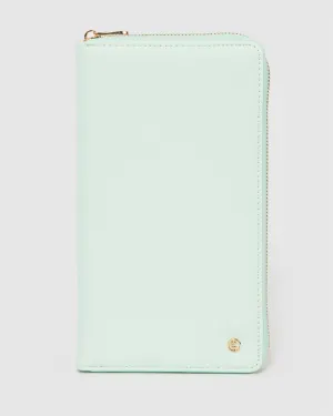 Mint Green Kenzie Multi Passport Travel Wallet