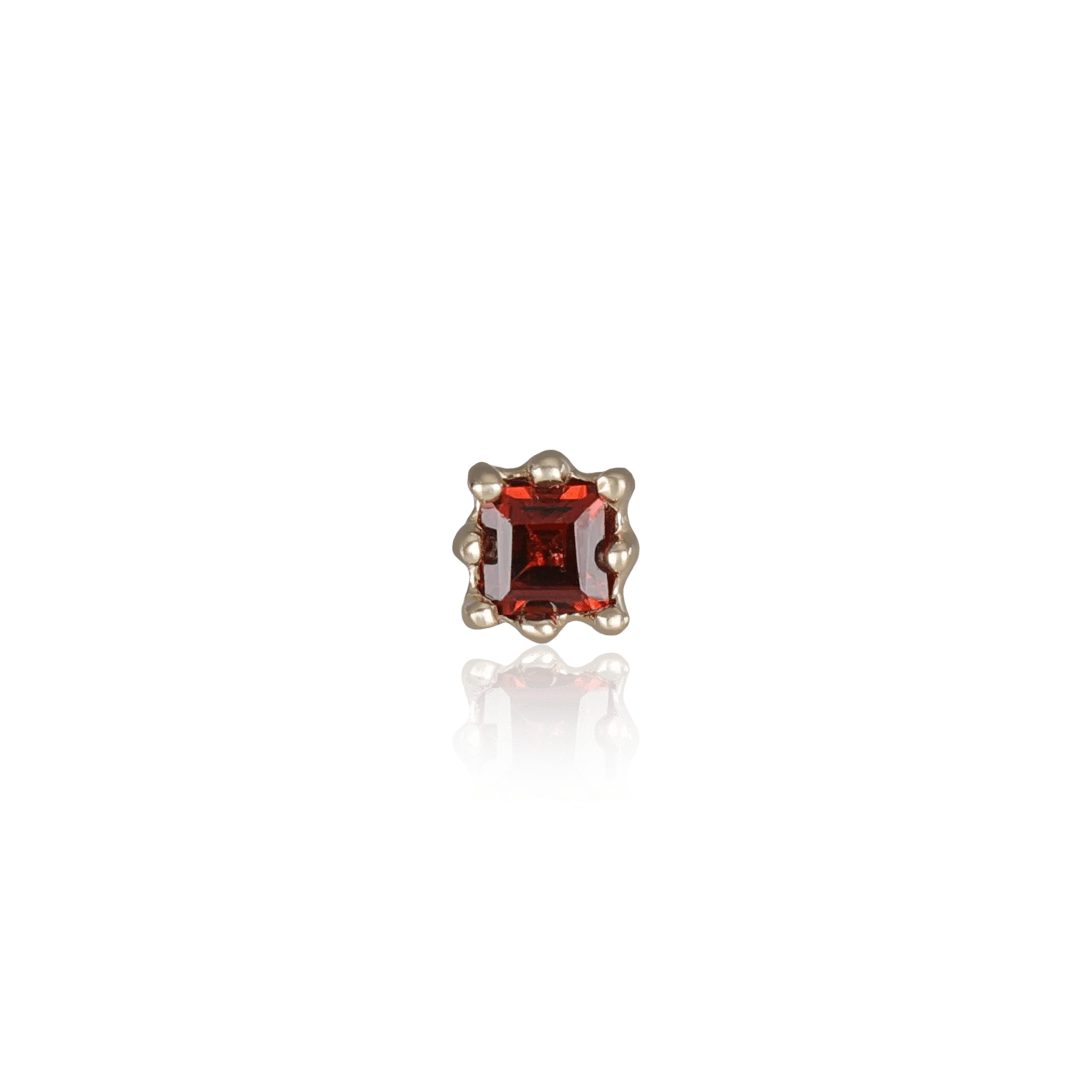Mona • Natural Gemstone Threadless Ends 925 Silver/Titanium