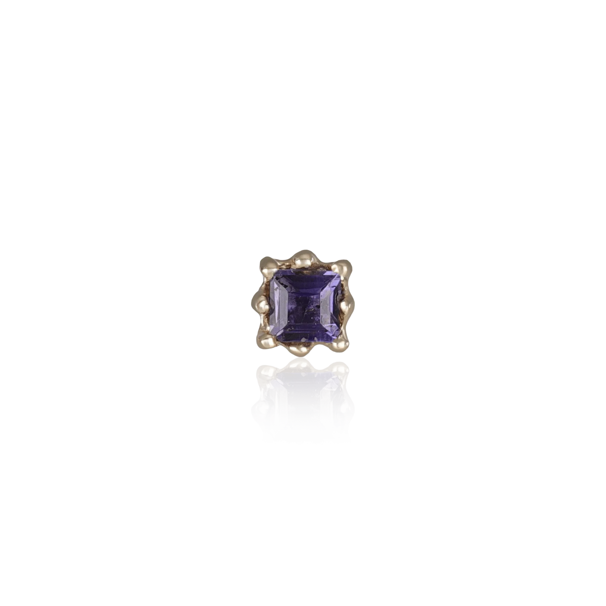 Mona • Natural Gemstone Threadless Ends 925 Silver/Titanium