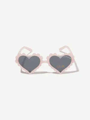 Monnalisa Girls Heart Sunglasses With Case in Pink