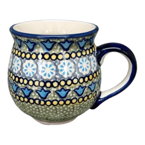 Mug, Belly Mug, 10oz Medium in "Blue Bells" by Manufaktura | K090S-KLDN