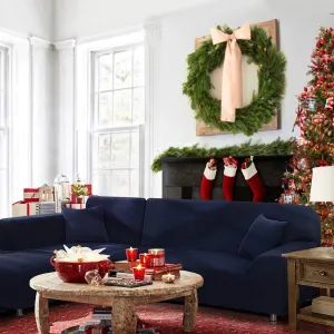 Navy L-Shaped Sofa Covers (3 Seater   3 Seater )