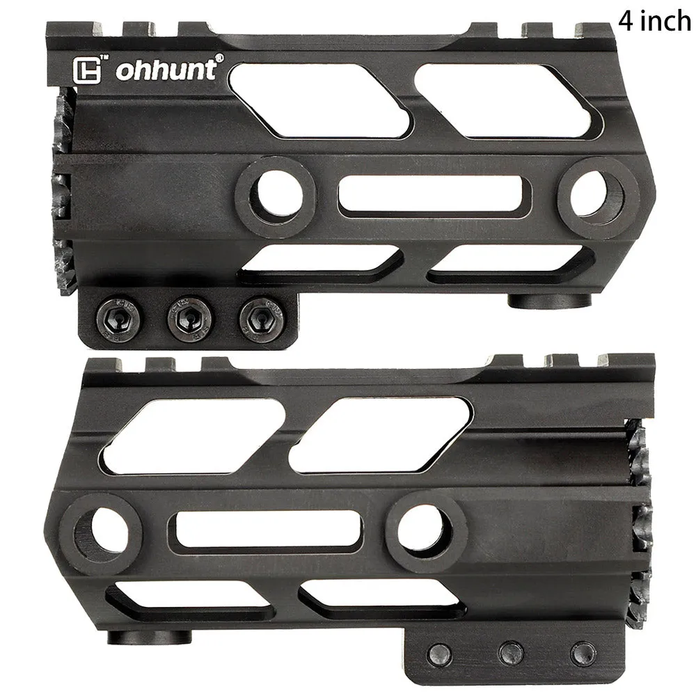 ohhunt® AR-15 Lightweight 4 inch M-LOK Handguard, with Barrel Nut For Pistol, Free Float