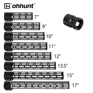 ohhunt® AR-15 M-lok Free Float Handguard Slim & Lightweight 7" 9" 10" 11" 12" 13.5" 15" 17"