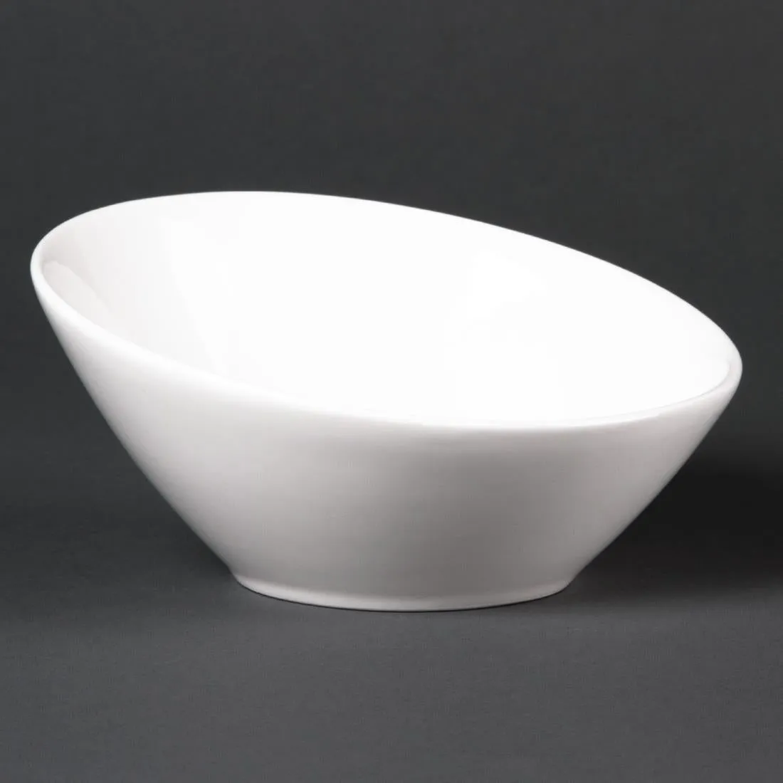 Olympia Lumina Oval Sloping Bowls White 148mm (Pack of 6) - CF383