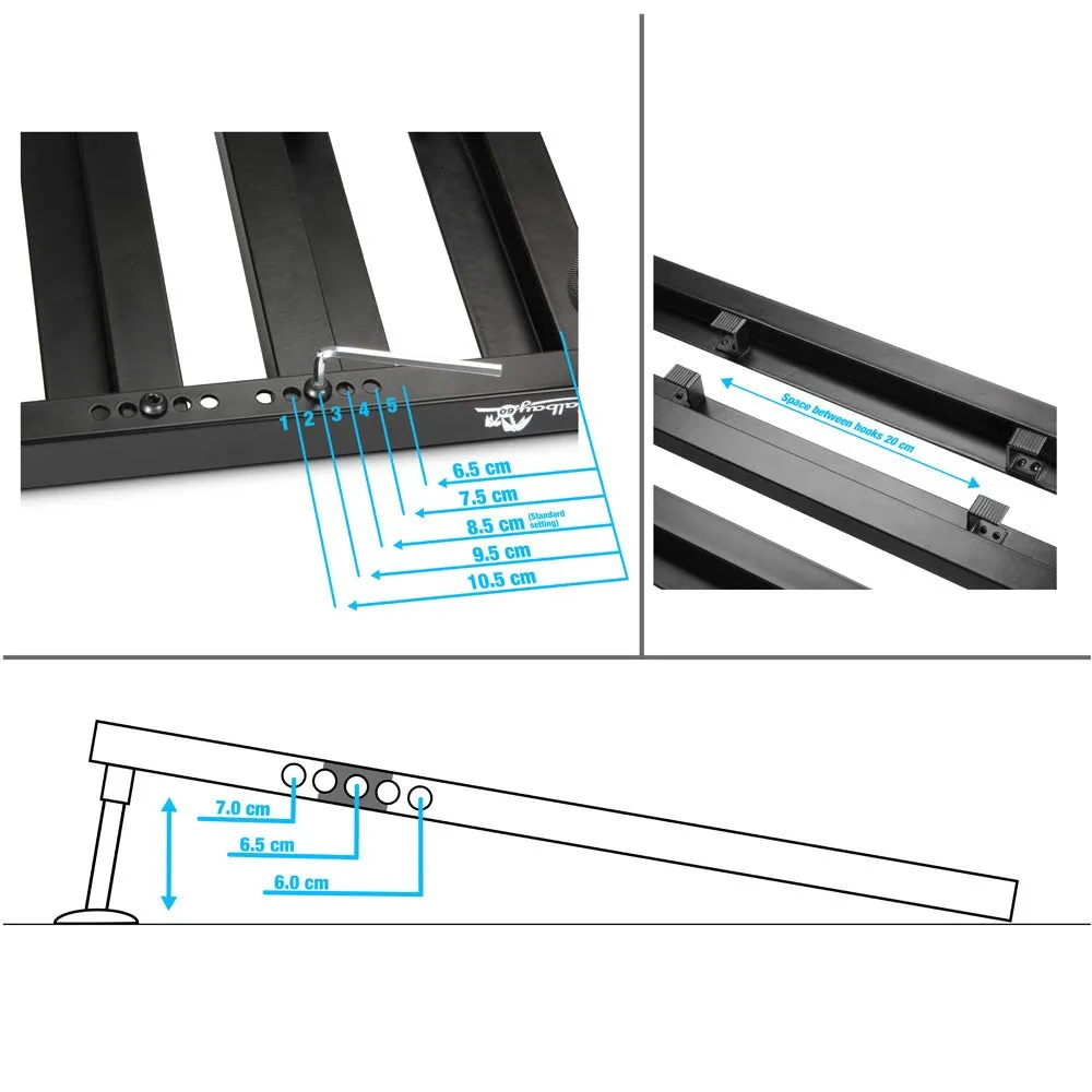 Palmer PEDALBAY 40 - Lightweight Variable Pedalboard with Protective Softcase, 45 cm