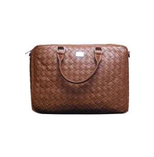 Paris Leather Laptop Bag Brown