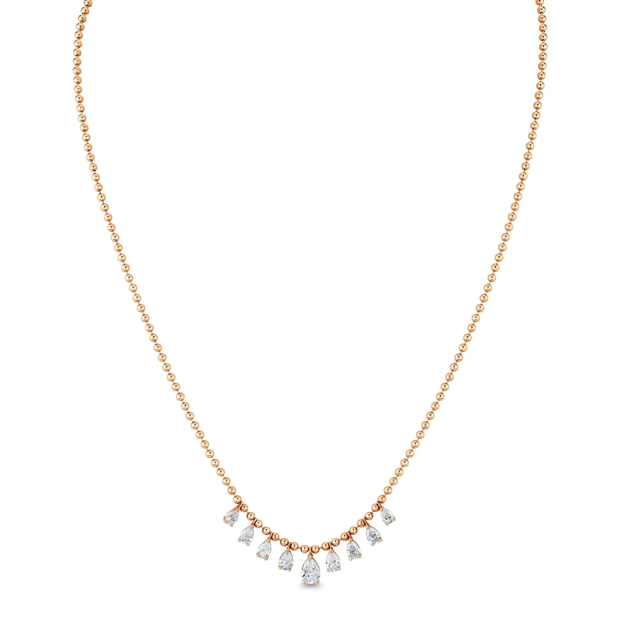 Pear Shape Diamond Drip Necklace