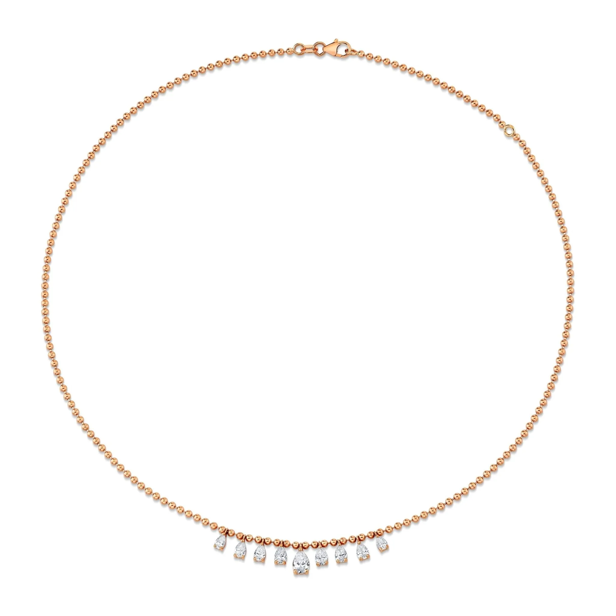 Pear Shape Diamond Drip Necklace
