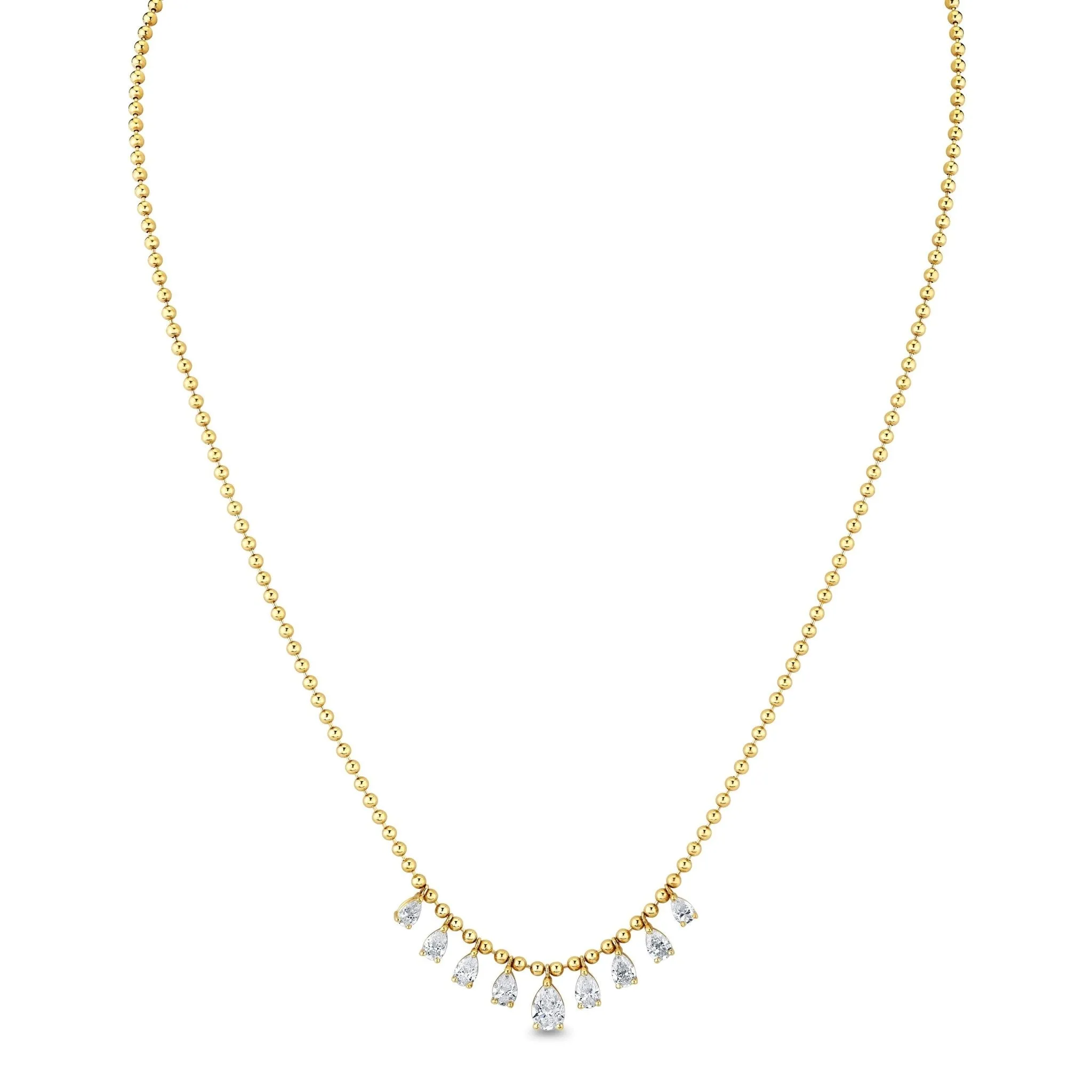 Pear Shape Diamond Drip Necklace