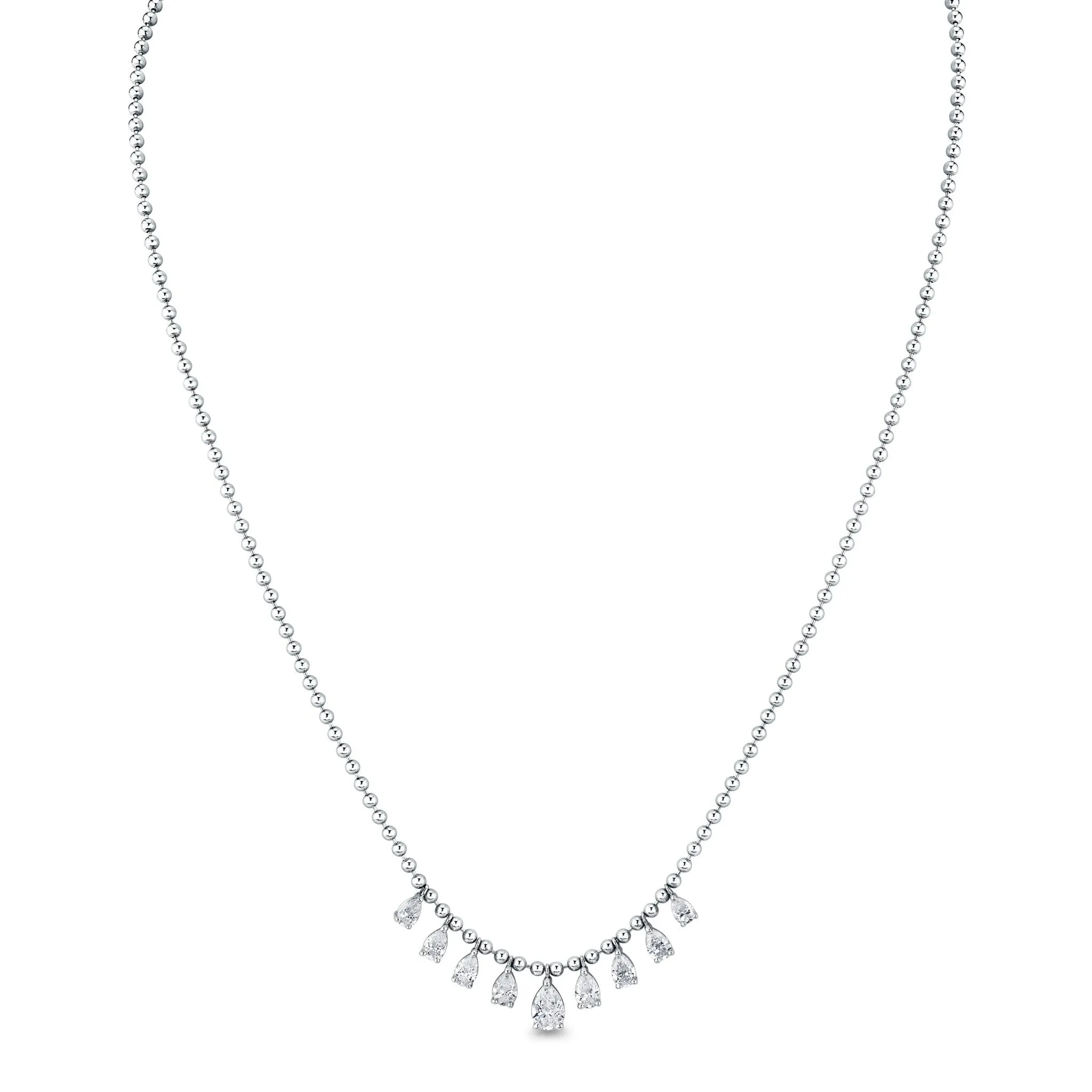 Pear Shape Diamond Drip Necklace