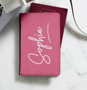 Personalised Passport Holder | Signature Hot Pink