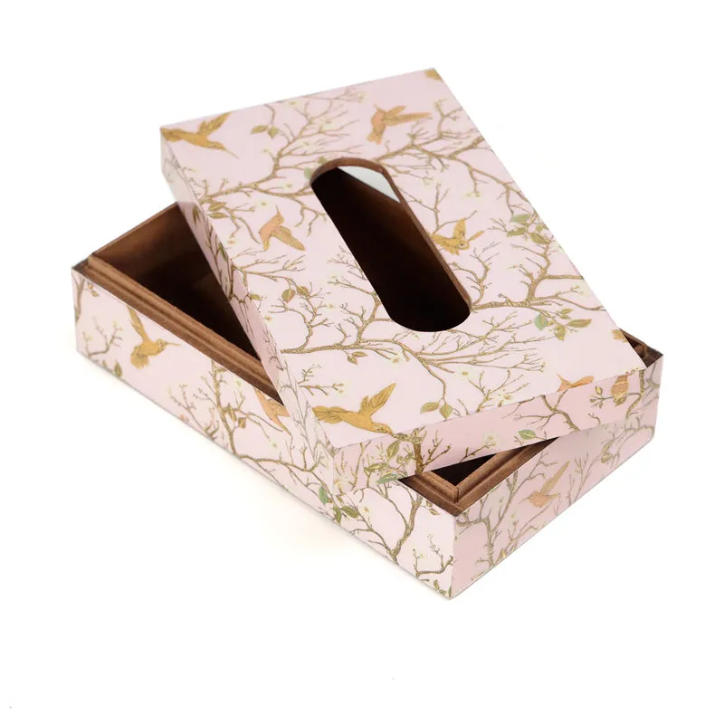 Pink Garden Handmade Tissue Box