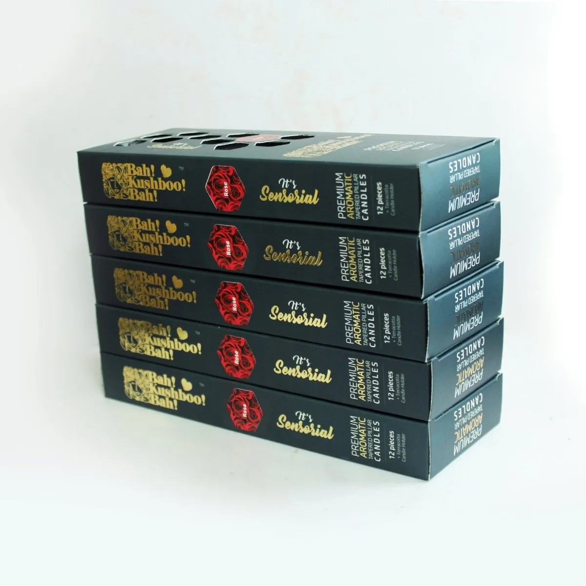 Premium Perfumed Soywax Candles- Set Of 60 (Rose)
