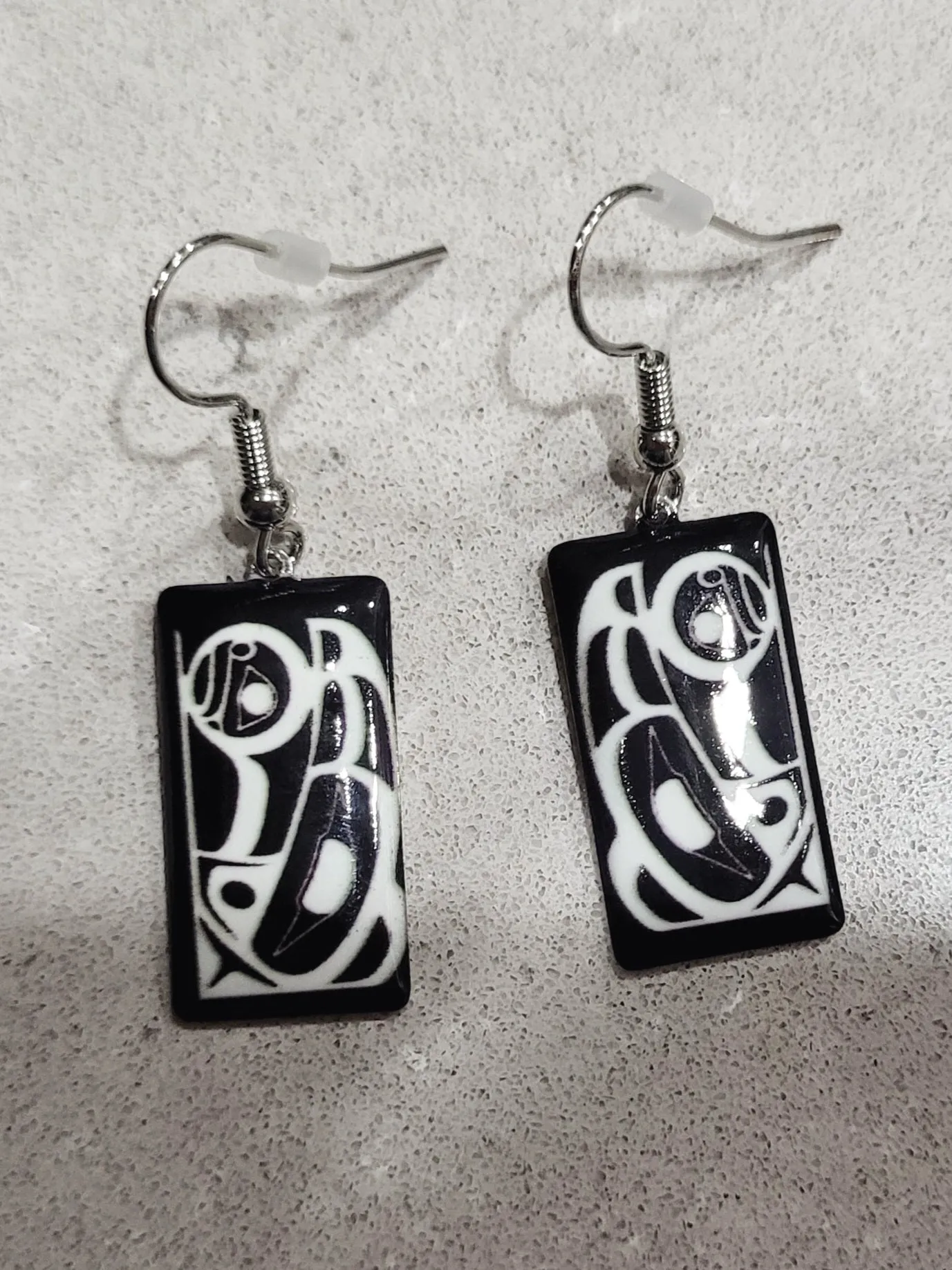 "Raven" Earrings artwork by Native Artist, Roy Henry Vickers