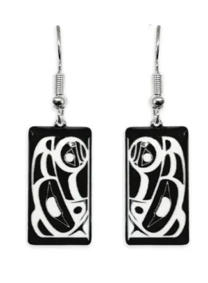 "Raven" Earrings artwork by Native Artist, Roy Henry Vickers