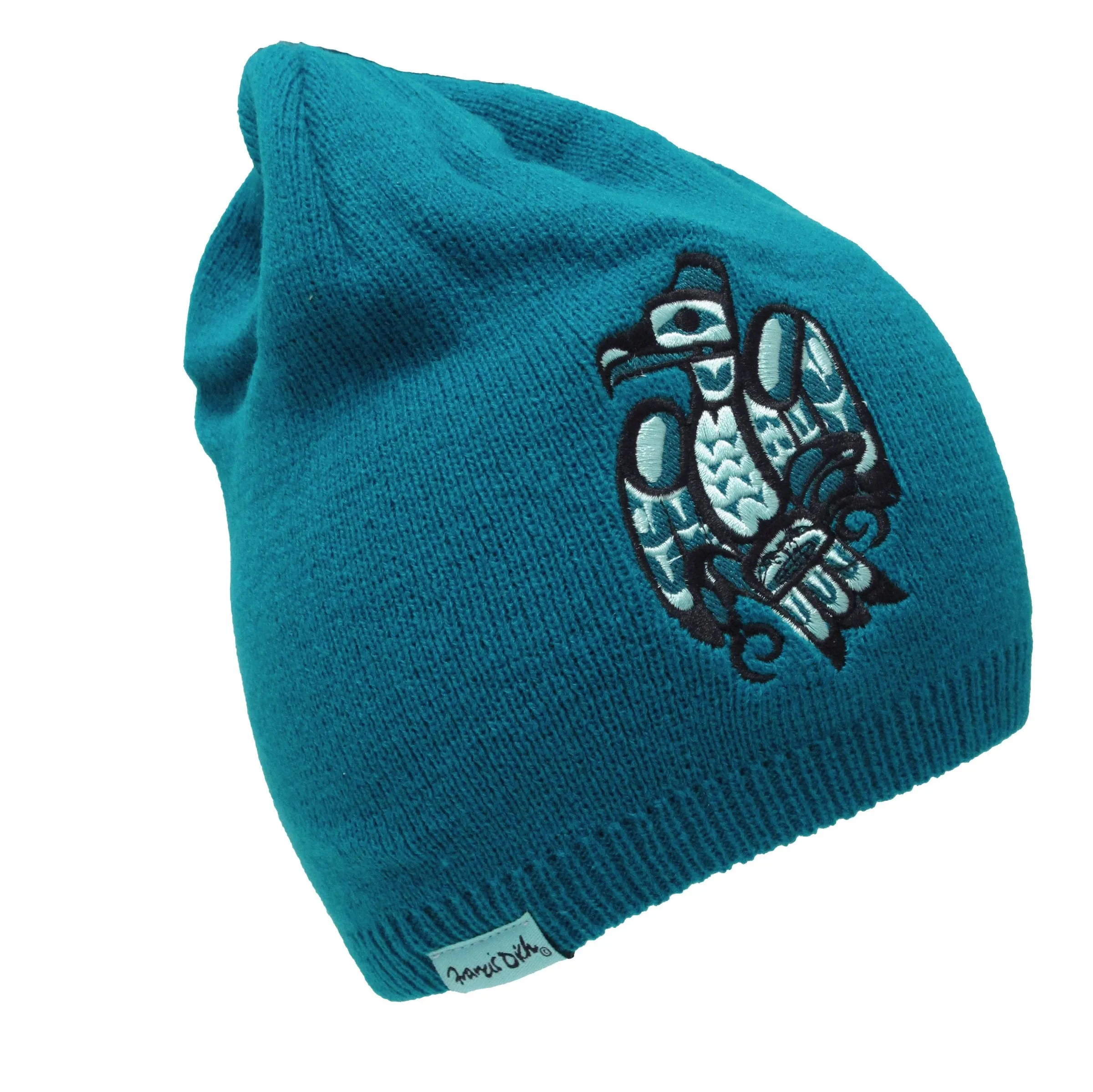 "Raven" Embroidered Toque by Northwest Coast, Native Artist Francis Dick