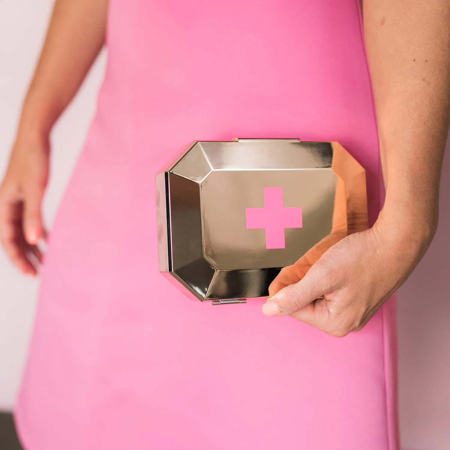 Rose Gold First Aid Clutch