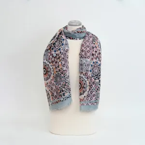 Scarf | Grey Lightweight Mosaic