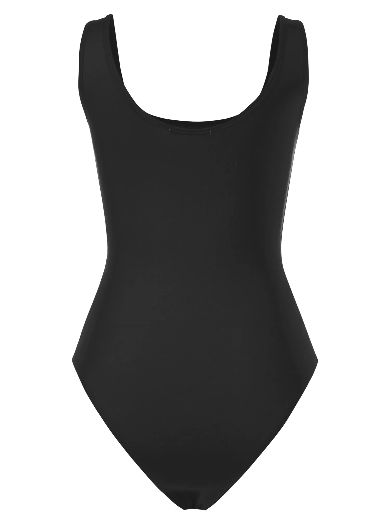 Scoop Neck Sleeveless Stretch Cotton Bodysuit Tank Top (FWT1198)