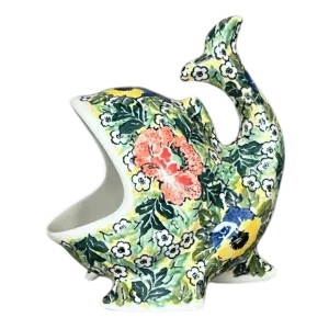 Scrubby Holder, Fish Shaped, 6.75" in "Tropical Love" by Ceramika Artystyczna | AF28-U4705