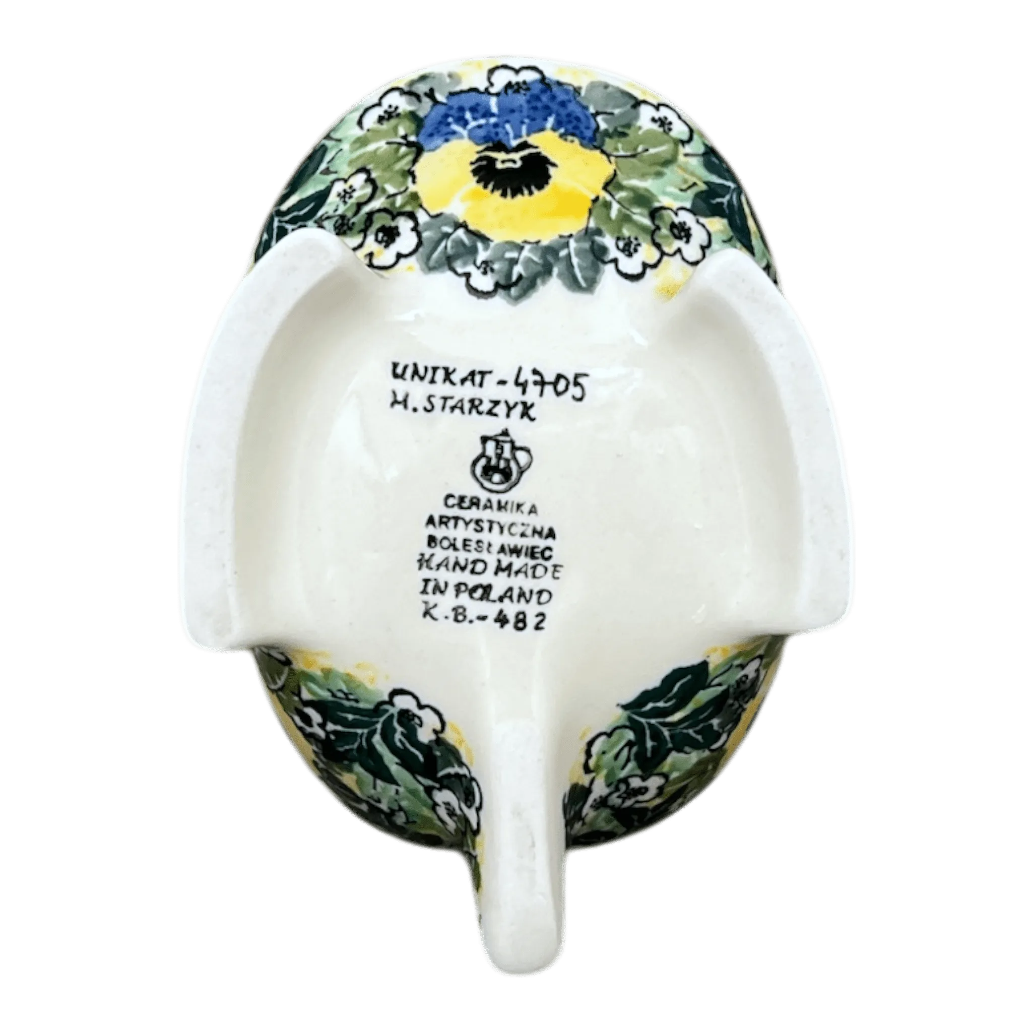 Scrubby Holder, Fish Shaped, 6.75" in "Tropical Love" by Ceramika Artystyczna | AF28-U4705