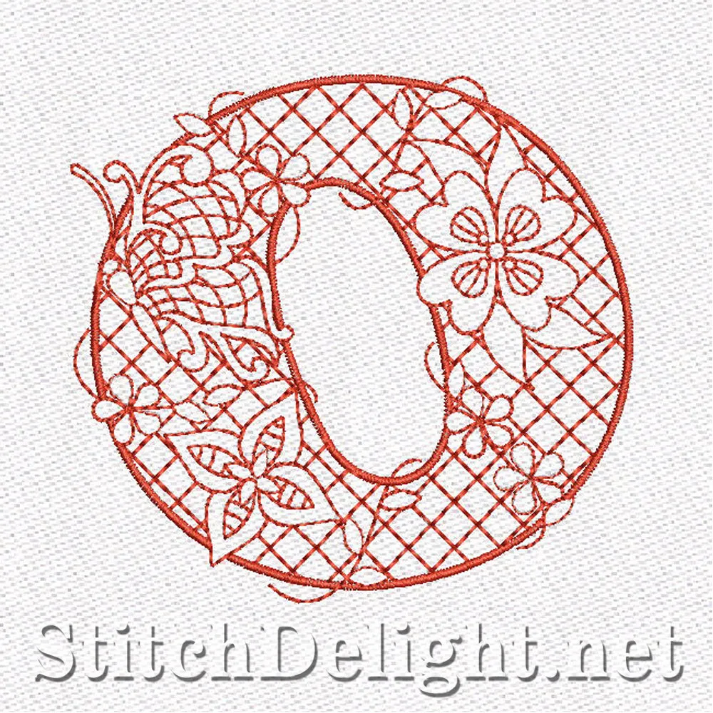 SD0637 Exquisite Redwork Font