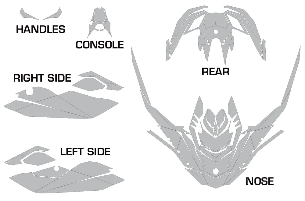 Sea Doo Bombardier Spark (3 UP) Jet Ski Graphics (2015-2018)