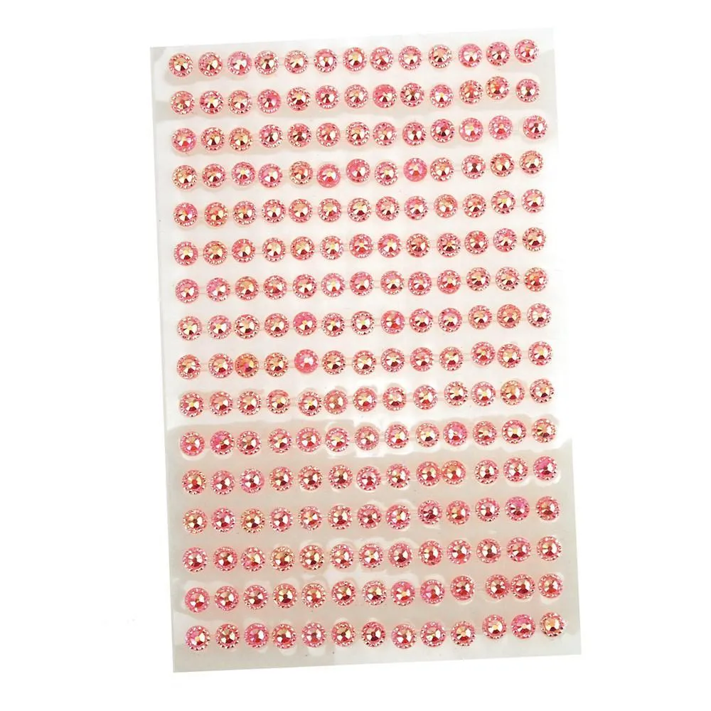 Self-Adhesive Flower Rhinestone Stickers, 3mm, 12-count