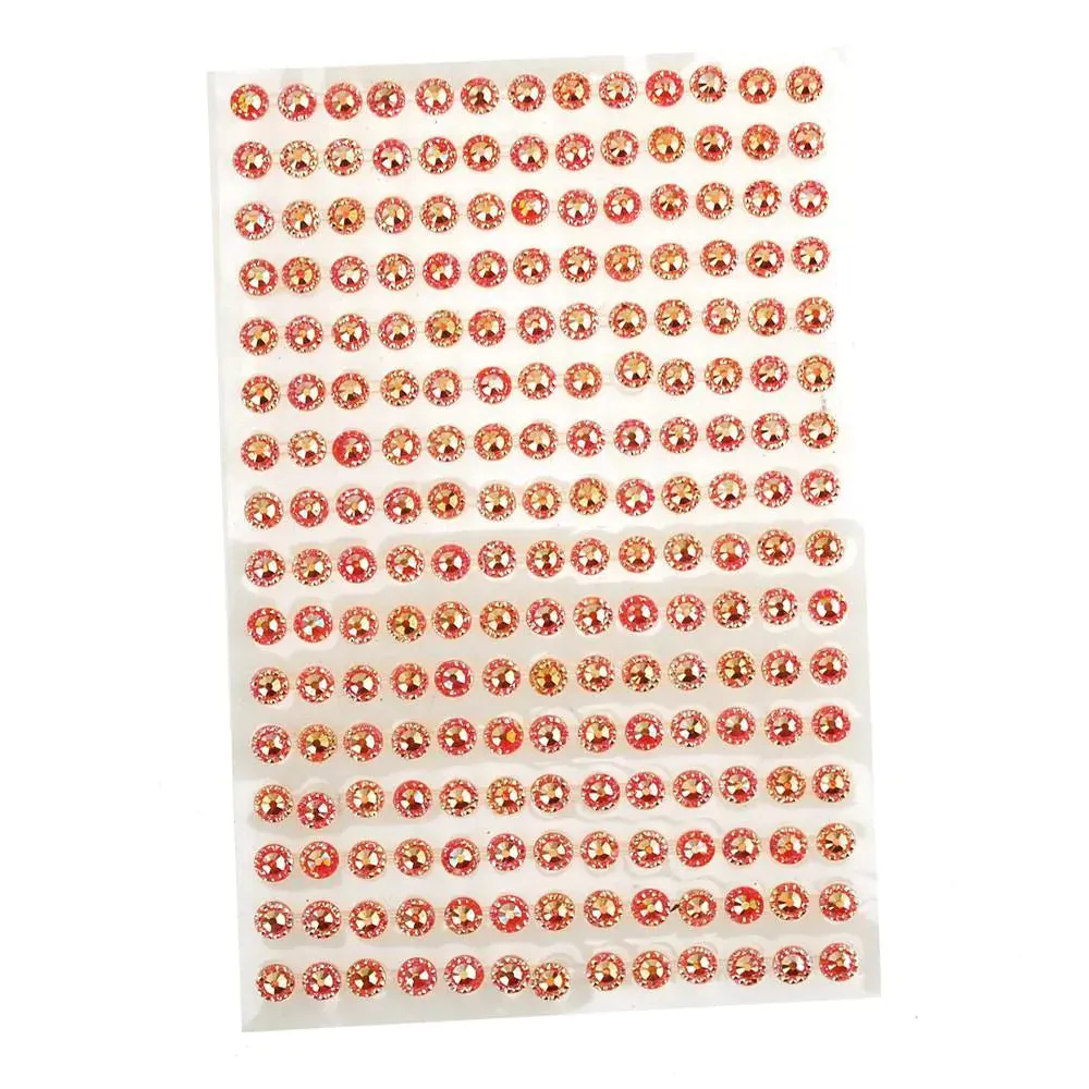 Self-Adhesive Flower Rhinestone Stickers, 3mm, 12-count