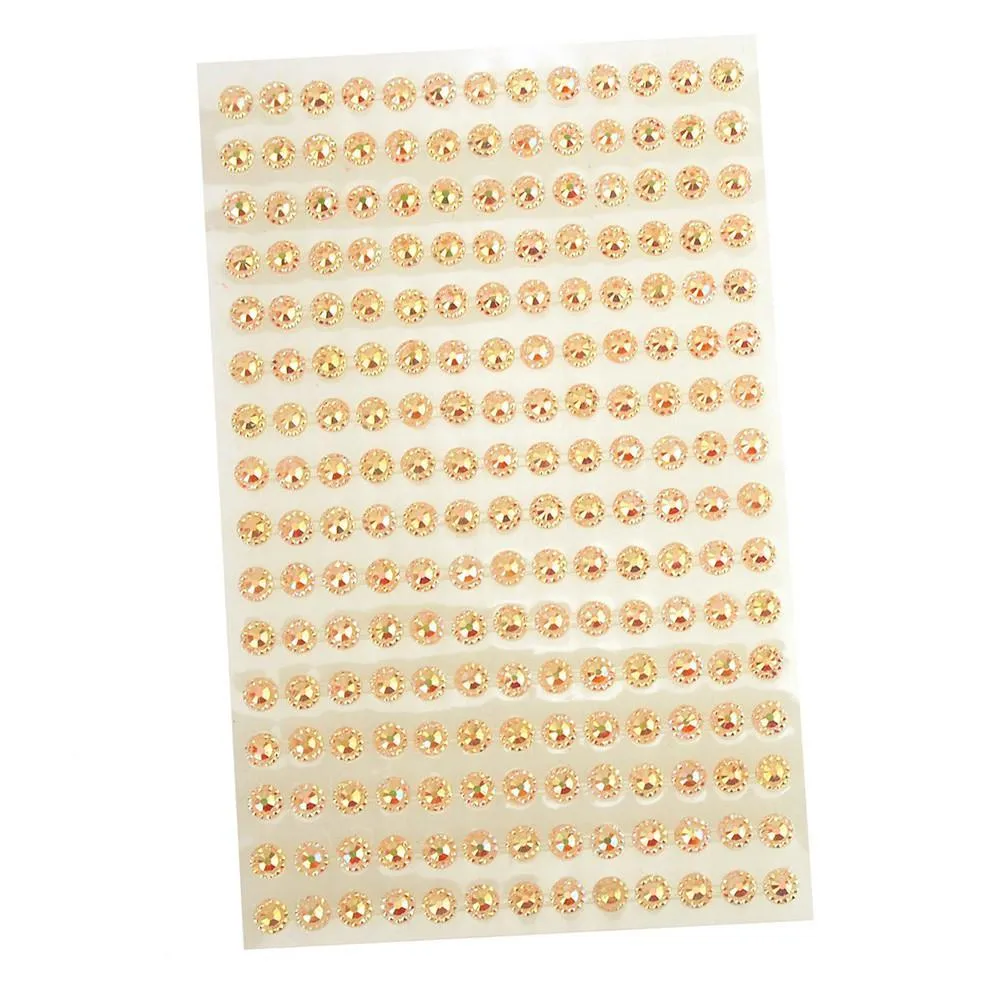 Self-Adhesive Flower Rhinestone Stickers, 3mm, 12-count
