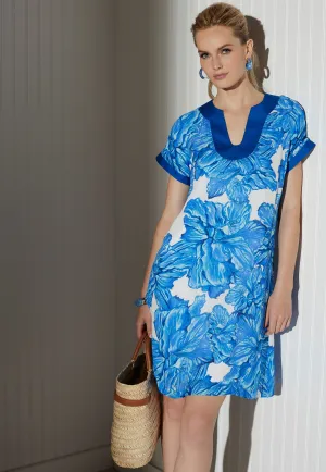 Shelly Silk Mini Dress in Tahitian Hibiscus