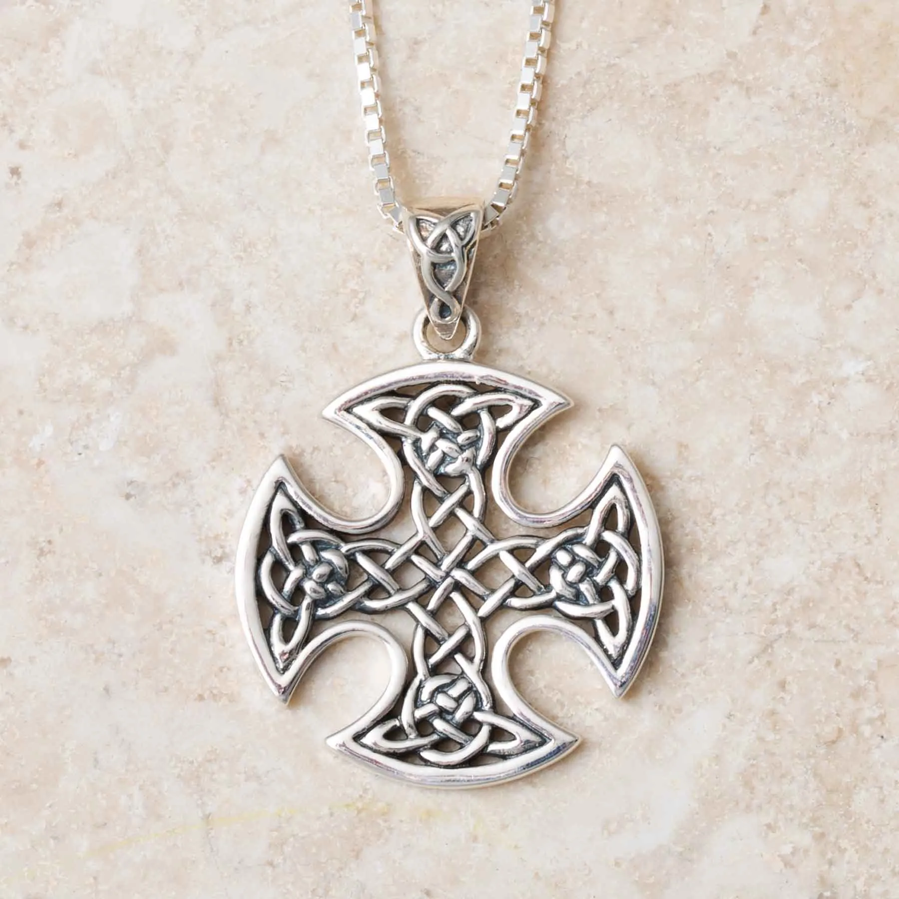 Silver Celtic Cross Necklace