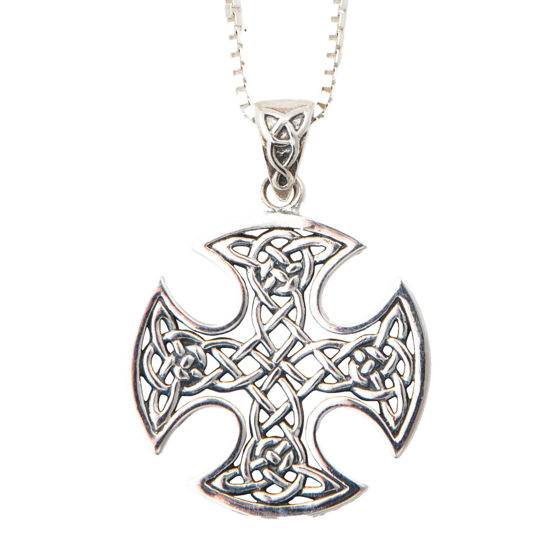 Silver Celtic Cross Necklace