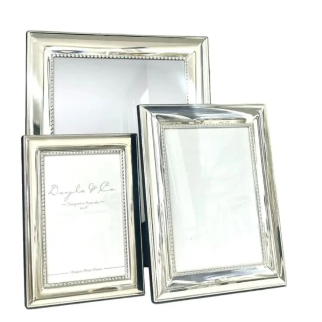 Silver Concave Bead Frame | 4 x6"