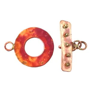 Simple Ring with Bumpy Bar Toggle Clasp