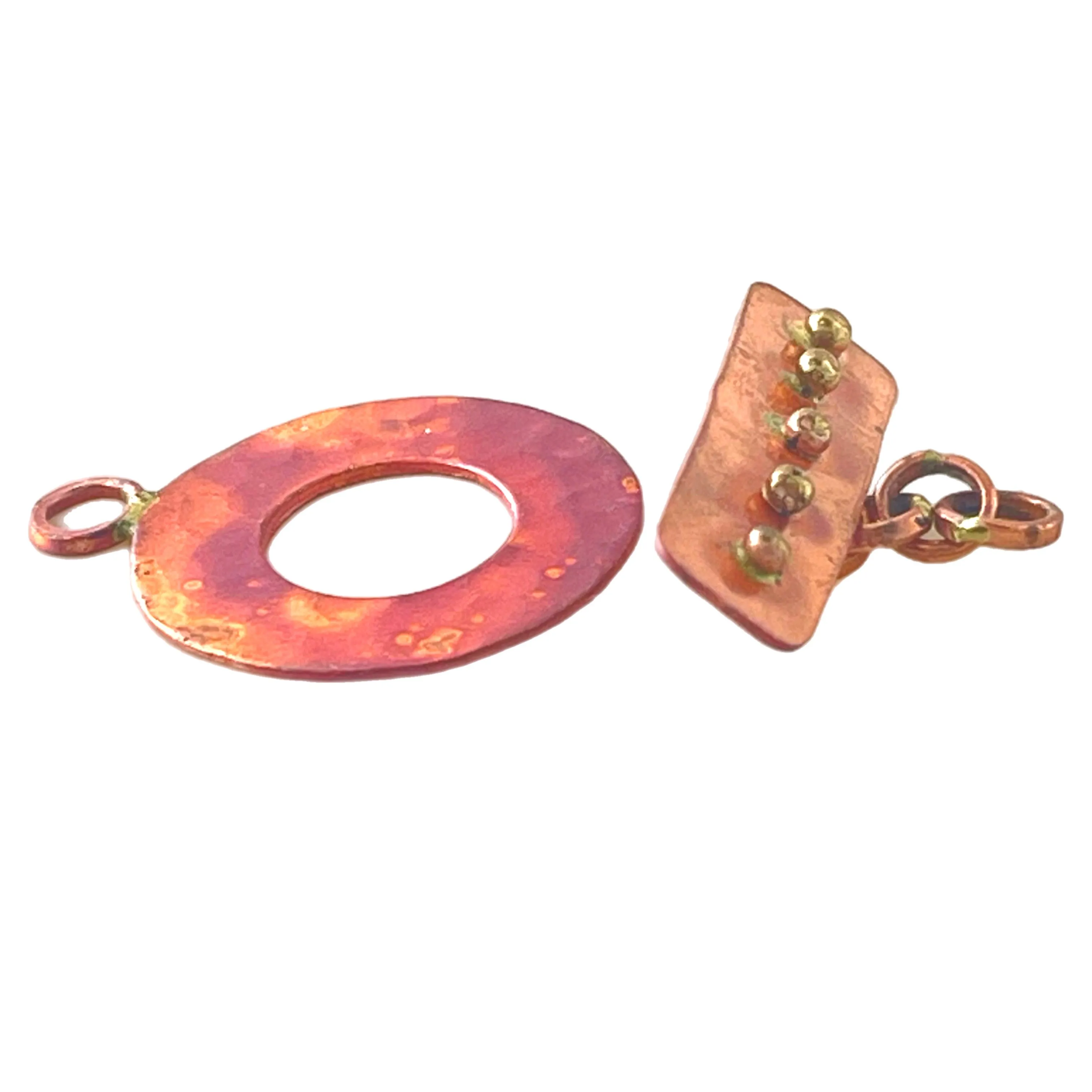 Simple Ring with Bumpy Bar Toggle Clasp