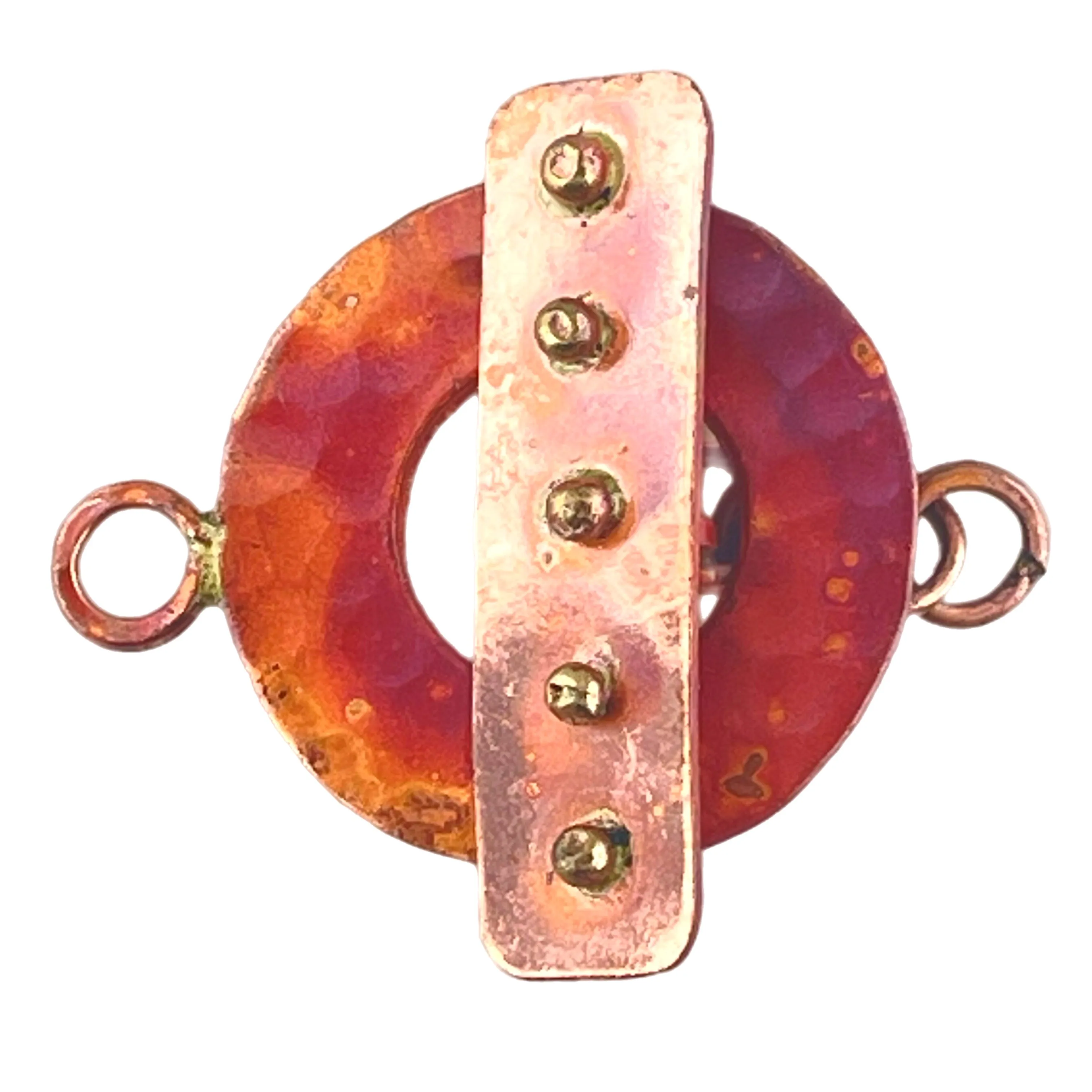 Simple Ring with Bumpy Bar Toggle Clasp