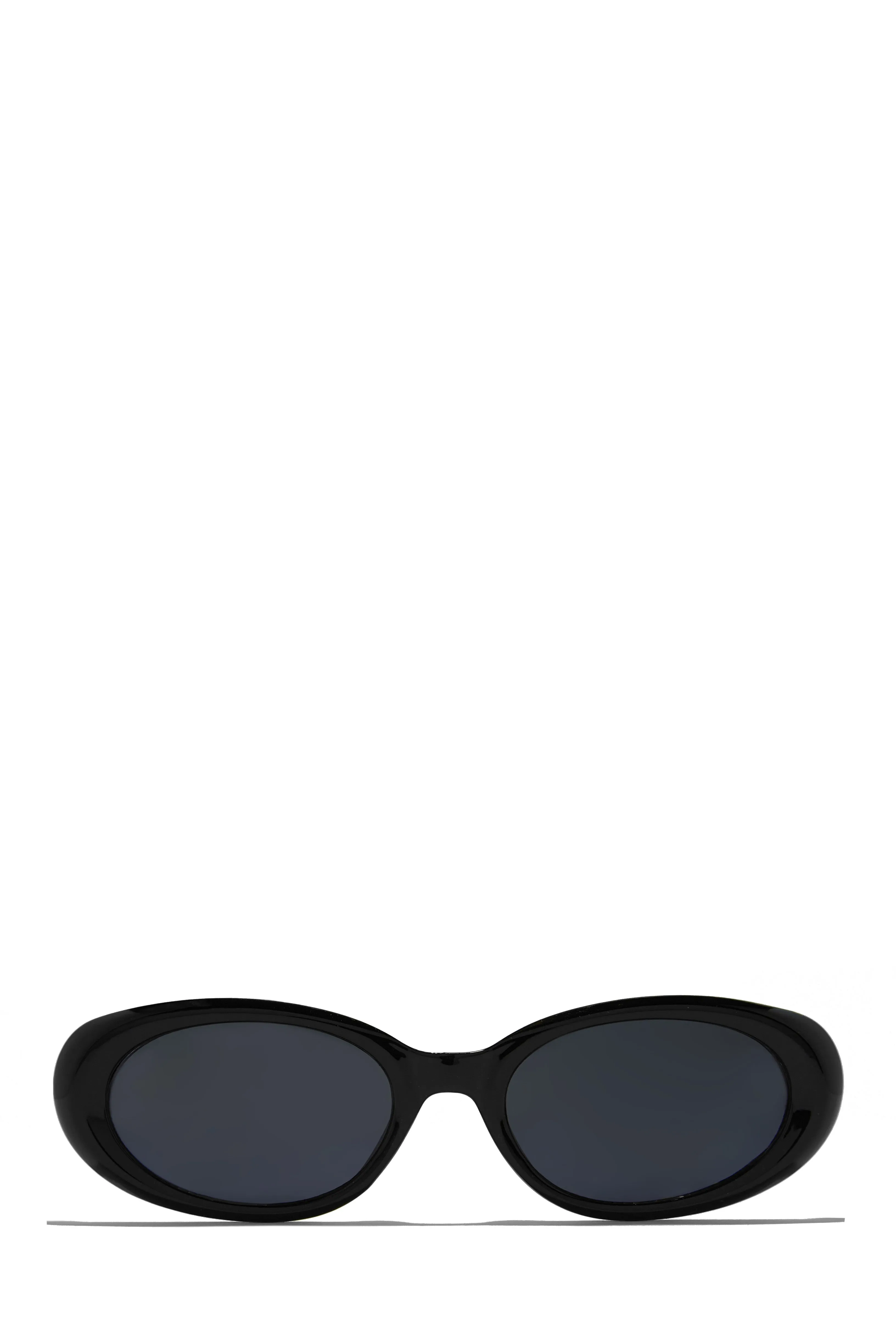 Skyline Views Oval Shaped Sunglasses - Black
