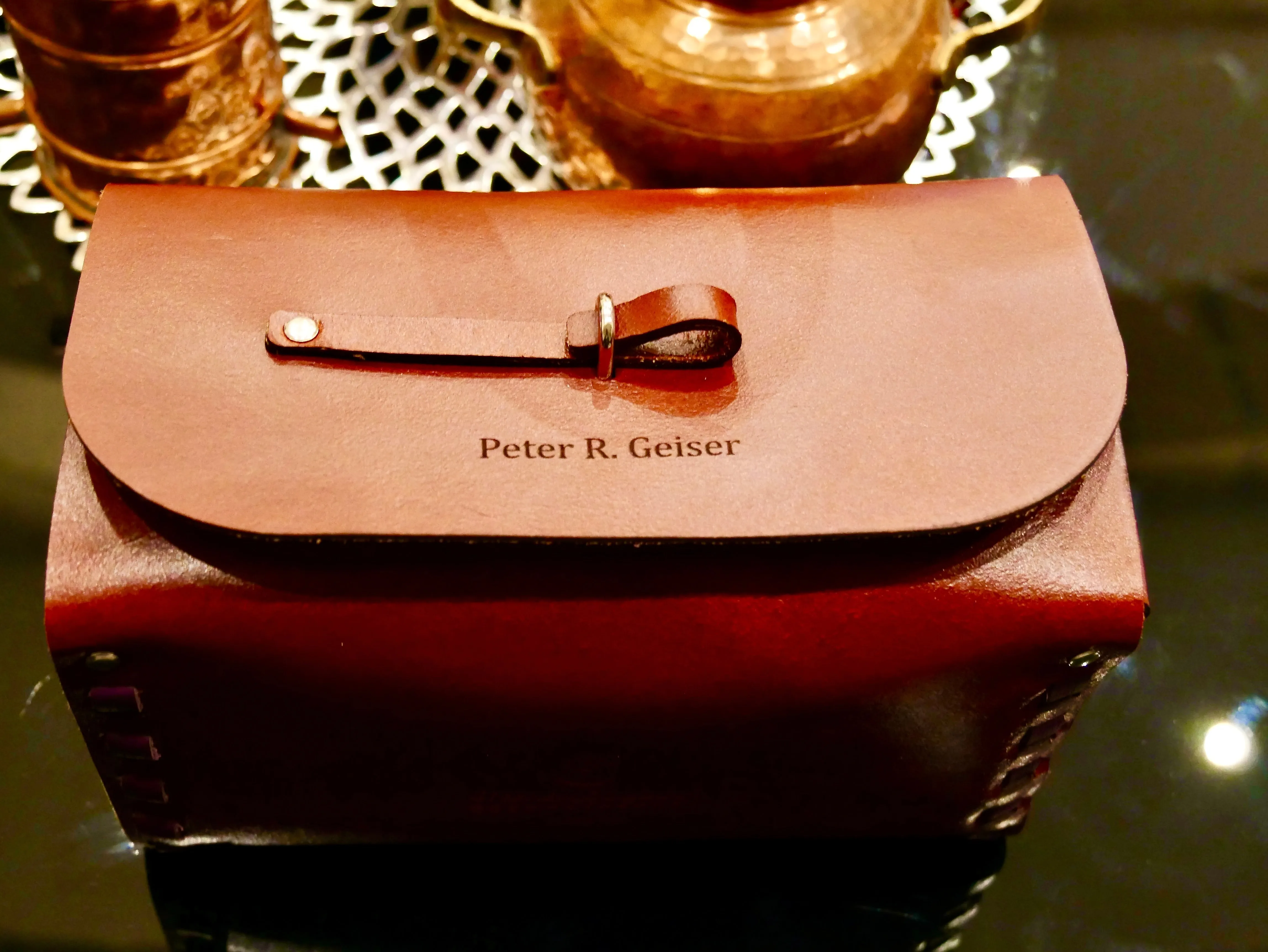 Small Cordina Leather Toiletry Bag