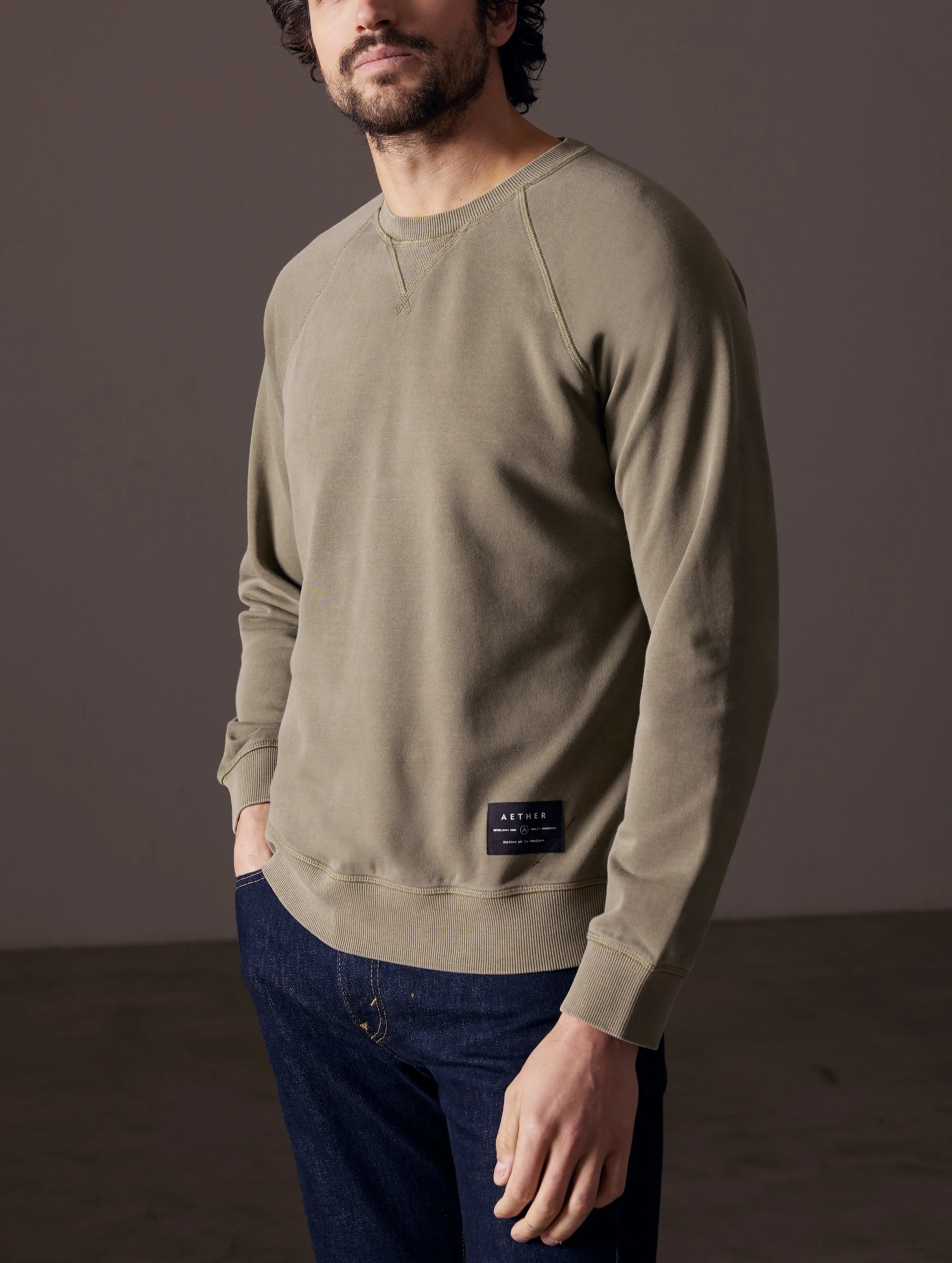 Solstice Lightweight Crew - Command Green