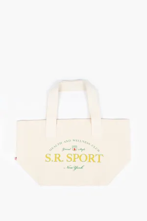SPORTY AND RICH WIMBLEDON TOTE BAG NATURAL