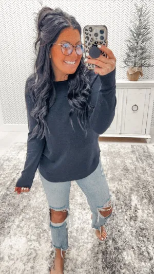 Staccato Black Lightweight Sweater