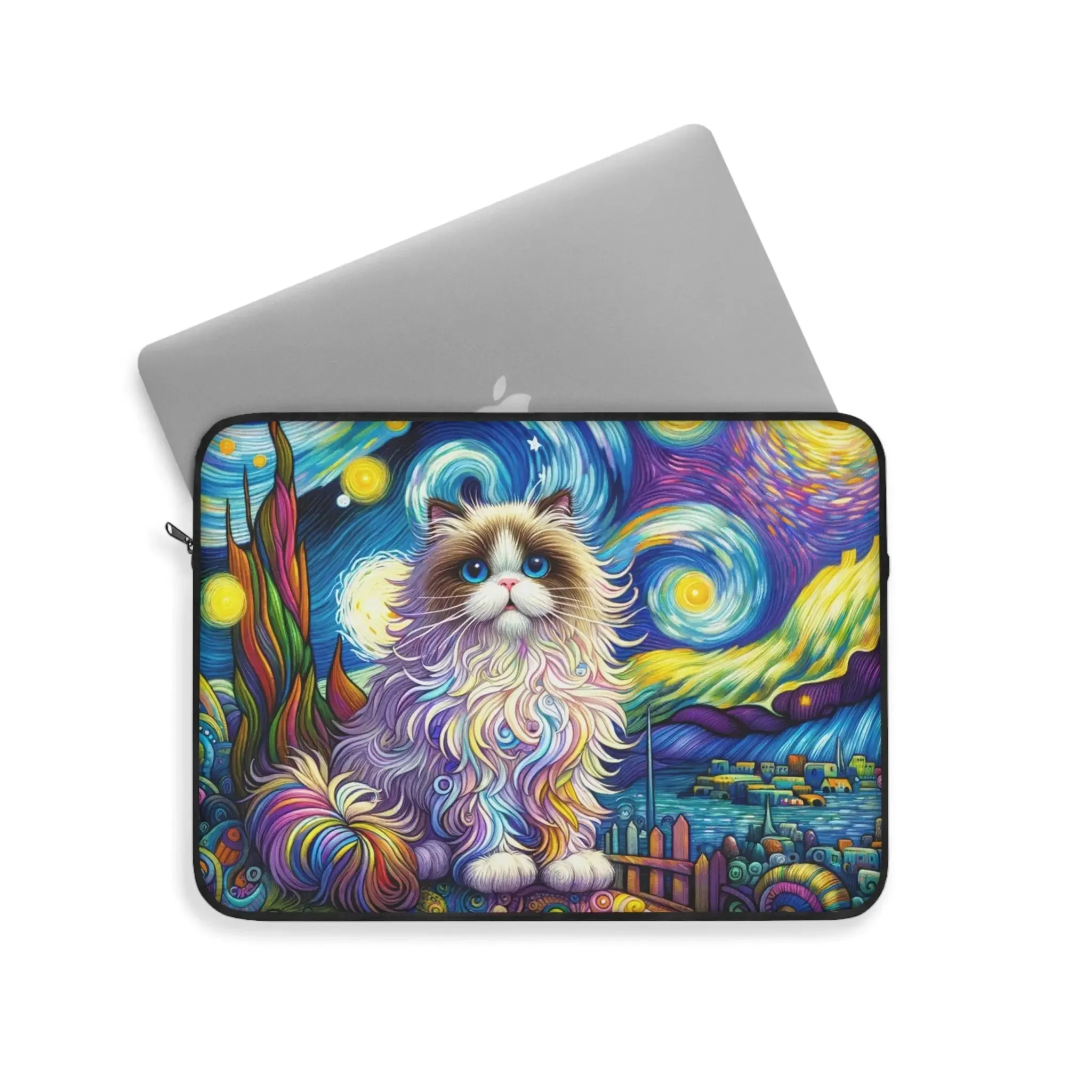 Starry Night Rag Doll Cat Lover - Laptop Sleeve